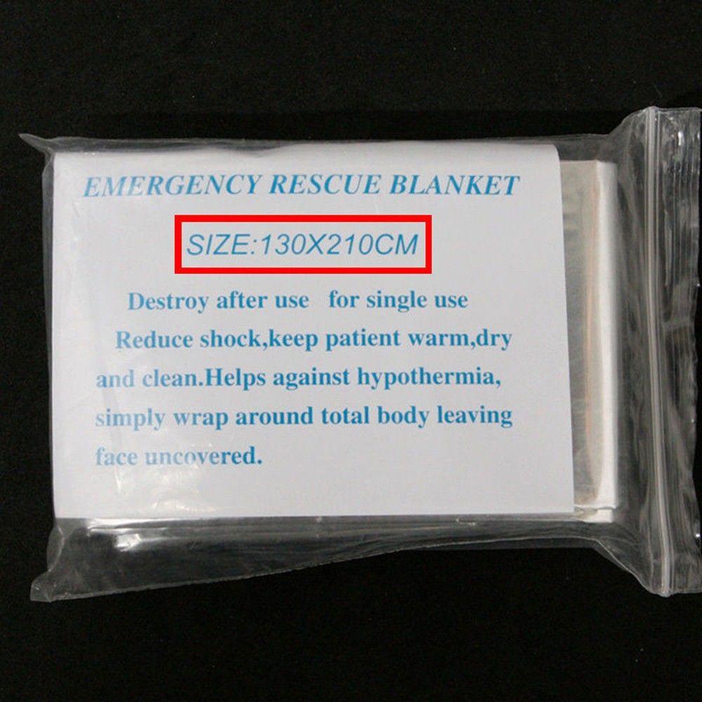 Selimut Rescue Agustina Tenda Survival Lifesaving 130cm * 210cm 1PCS Foil Portabel Tahan Air Tahan Angin Darurat