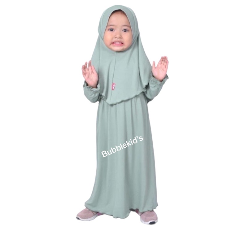 Gamis Hijab Anak Perempuan / Gamis Shakira Size L (2 tahun-4 tahun) Pakain Muslim Balita Polos