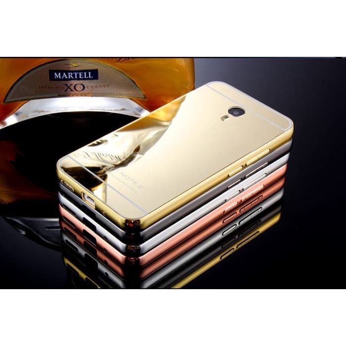 Bumper Mirror Xiaomi Mi4i / Mi4c Gold Alumunium Metal Sliding