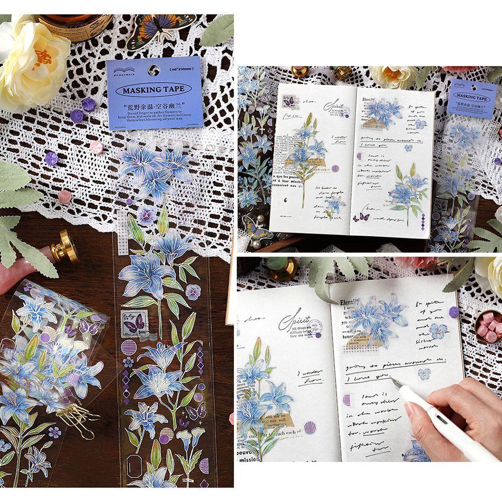 R-flower Stiker Hias Planner DIY Scrapbooking Bunga Sastra Aesthetic Bahan Sticker