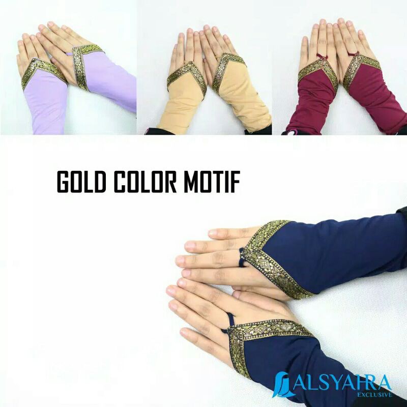 Manset Handsock Cincin Stripe Motif Warna Gold