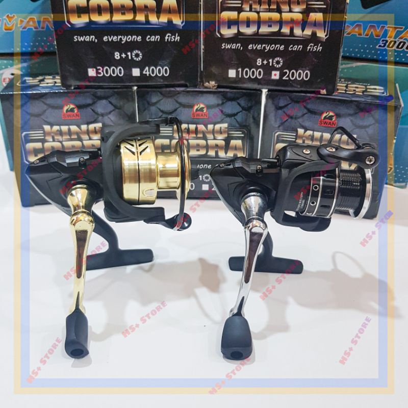 Reel pancing swan king cobra gulungan pancing