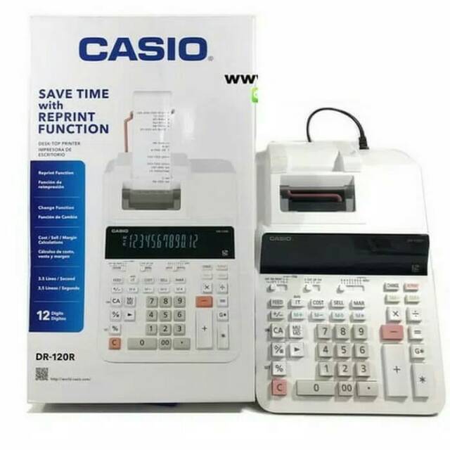 Original casio printing calkulator Dr 120r kalkulator bisa 2x print