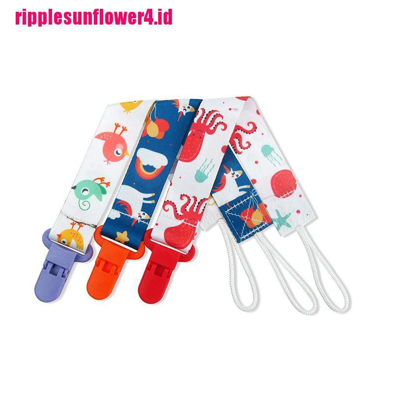 3pcs / Set Klip Penyangga Pacifier Dengan Bahan Plastik Dan Gambar Kartun