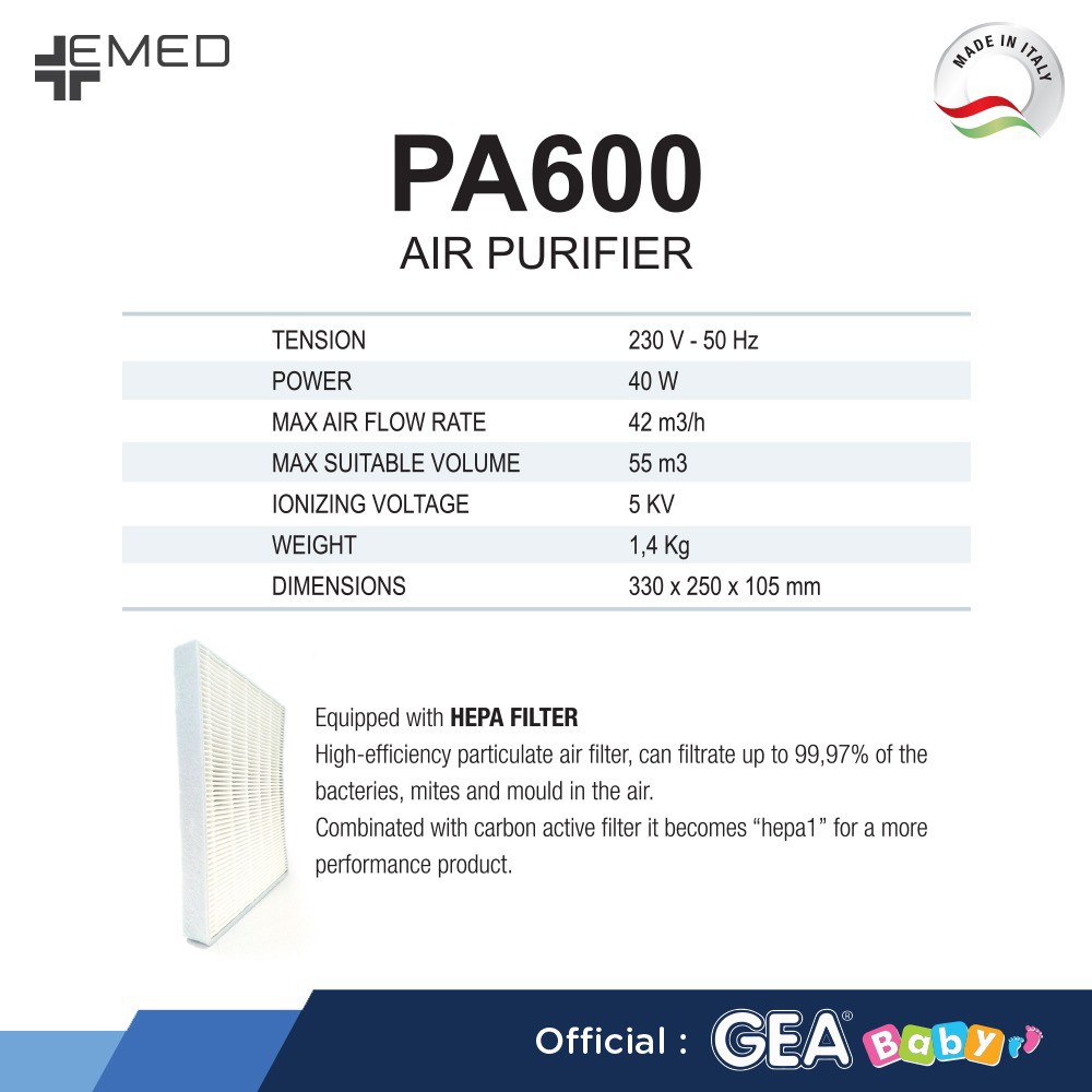 Makassar - GEABABY EMED Air Purifier PA 500 PA 600