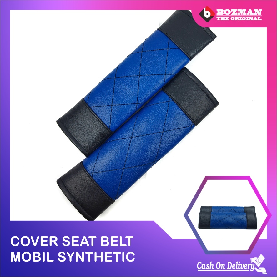 Cover Seat Belt Bahan Kulit Premium (Syntehtic Leather) Aksesories Mobil  Keamanan Safety Berkendara