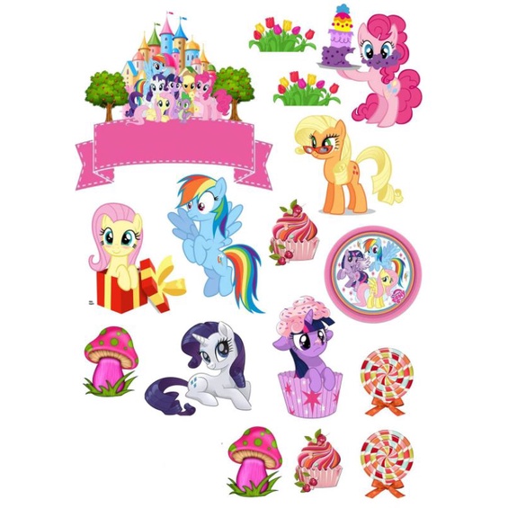 Topper Kuda Pony / hiasan kue kuda pony