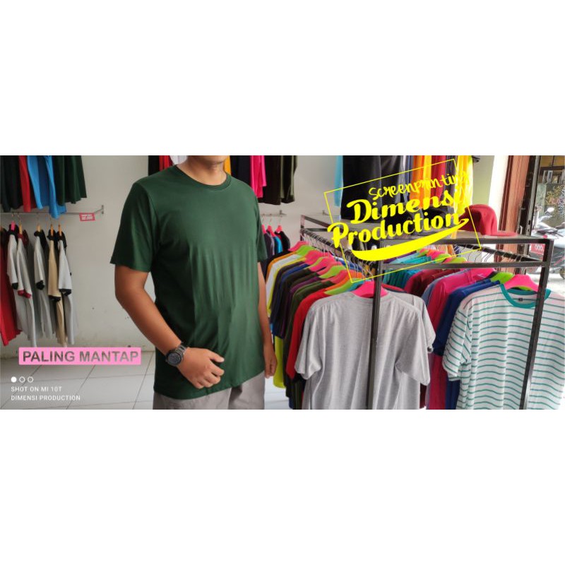 KAOS POLOS HIJAU BOTOL