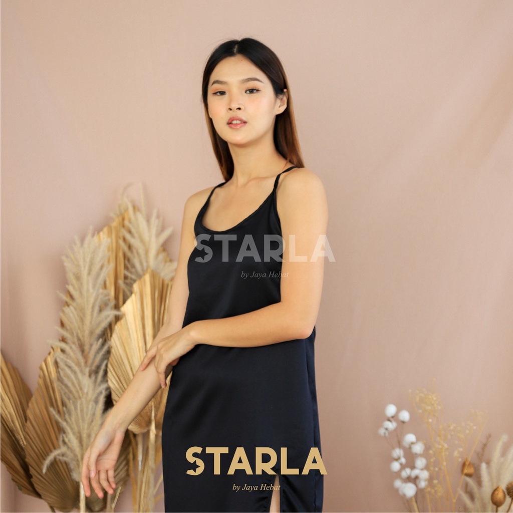 LINGERIE WANITA WOMEN SHORT DRESS LINGERIE SEXY SATIN WANITA BAJU TIDUR SEXY TANK TOP DRESS STARLA HAILEY