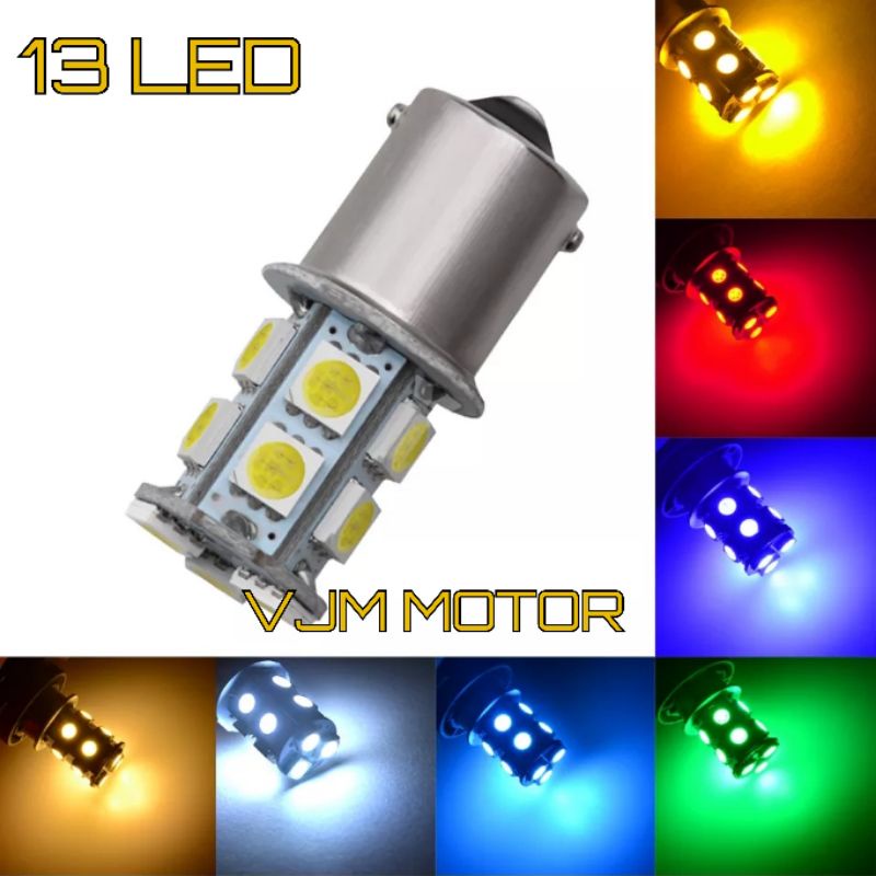 bohlam lampu stop Rem belakang LED kedip flash Semua motor bisa 13 Mata Led Running