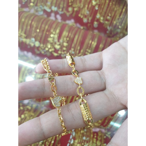 CHAIN BRACELET Gelang Kekinian Emas Kadar 875 Berat 5gram