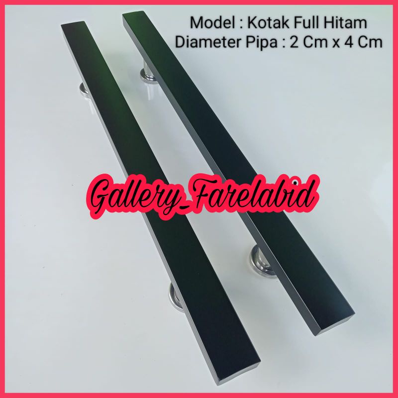 Handle Pintu Rumah Stainless Steel Hitam 60 Cm Gagang Pintu Rumah Modern 45 Cm Pegangan Pintu Kupu Tarung Tarikan Pintu Rumah Utama Minimalis