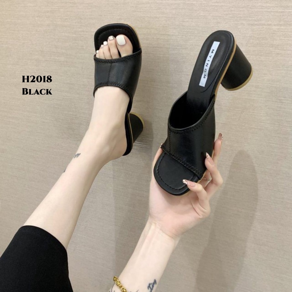 RESTOCK WYN HIGH HEELS SELOP FASHION KOREA H2018