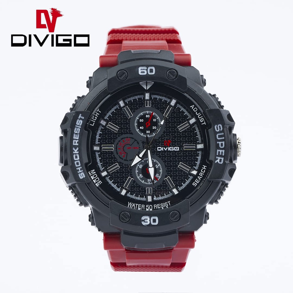 Beta0909 Jam Tangan Pria Divigo Analog Sport Strab Rubber Tahan Air W-73