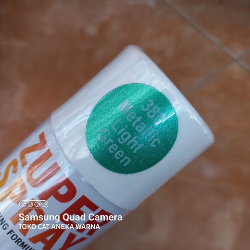 cay semprot 150cc metalik metallic light green hijau zuper spray produk dari rj london spray paint pilox pilok