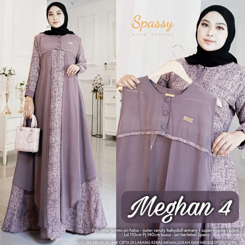 [NEW] GAMIS DRESS FASHION MUSLIM // GISEL #2 BY UWAIS // MEGHAN BY SPASSY-Meghan Plum