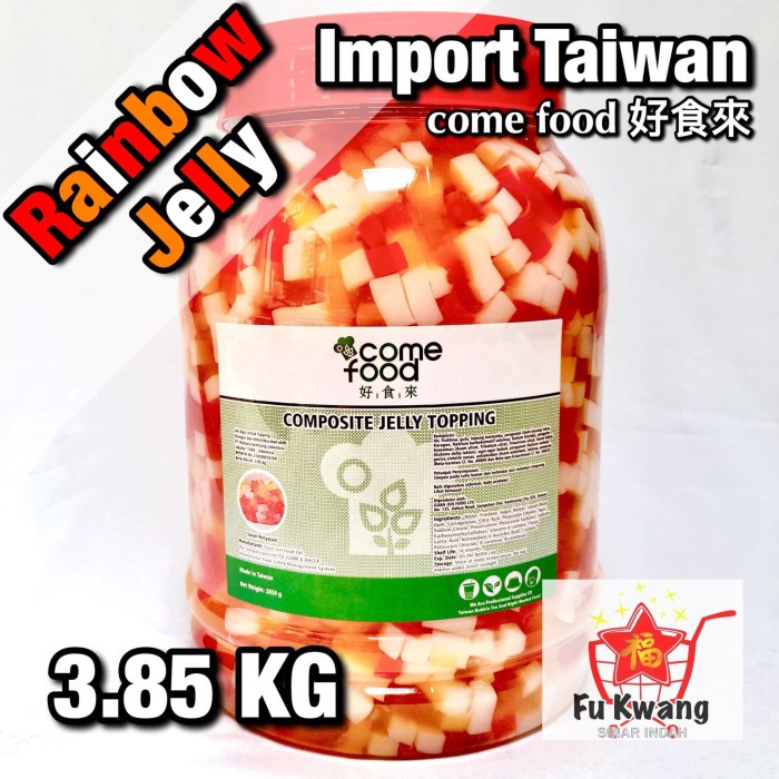 

Khusus Gosend Rainbow Jelly Come Food Brand Import Taiwan 385 kg