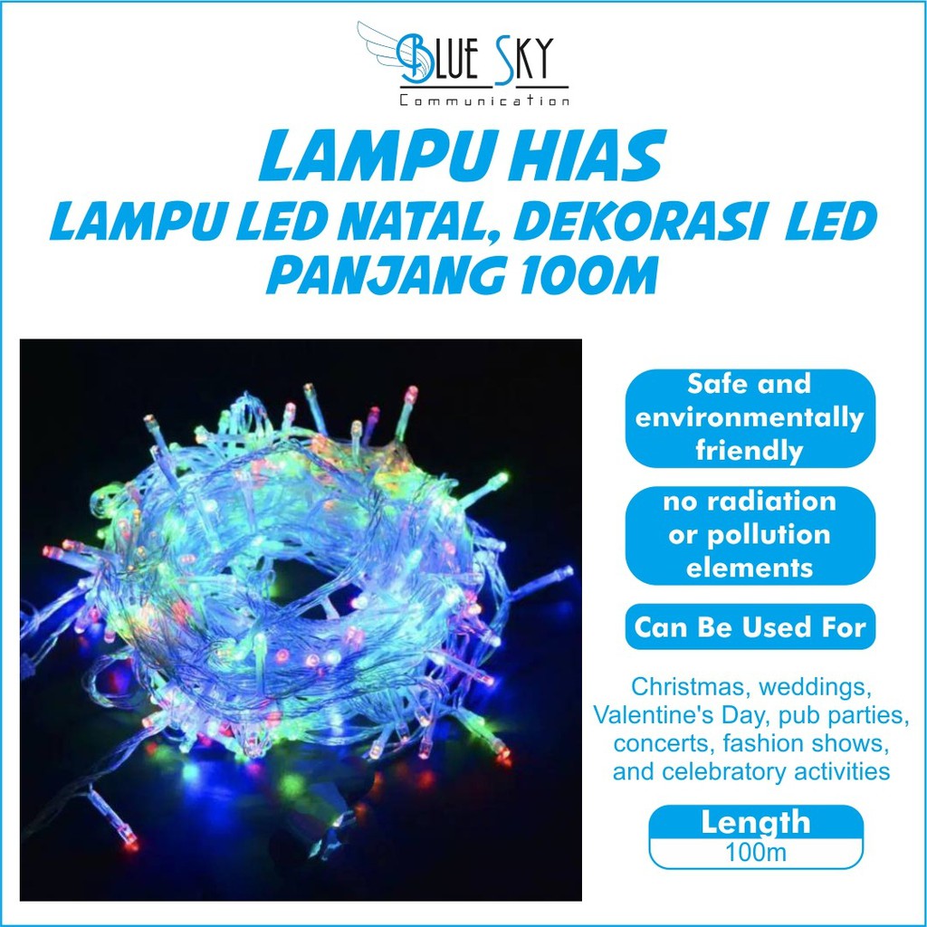 LAMPU LED DEKORASI LED PANJANG 100M