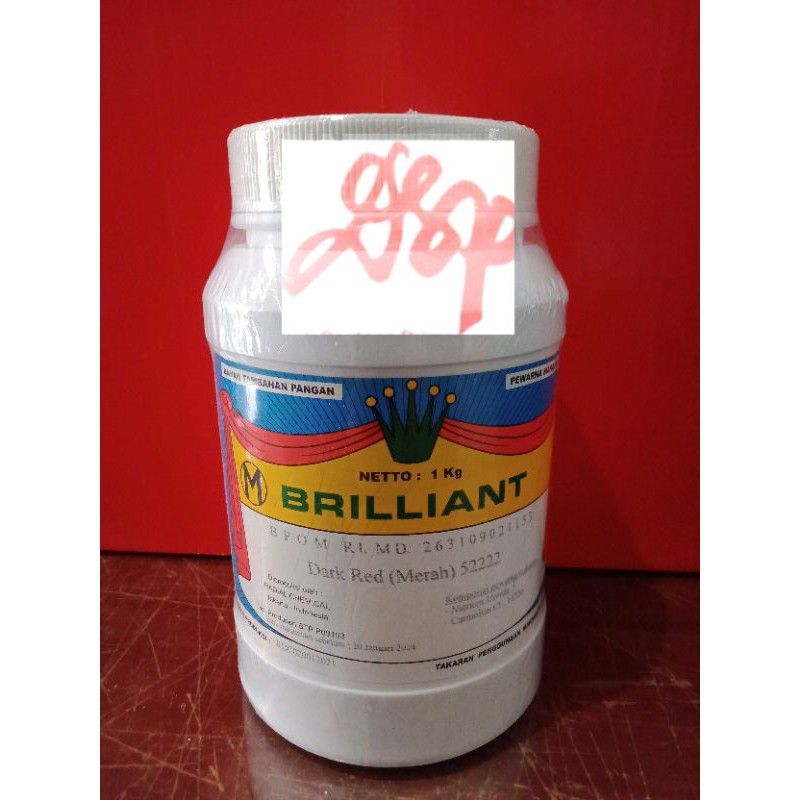 

Pewarna Bubuk Dark Red Briliant Btl 1 kg