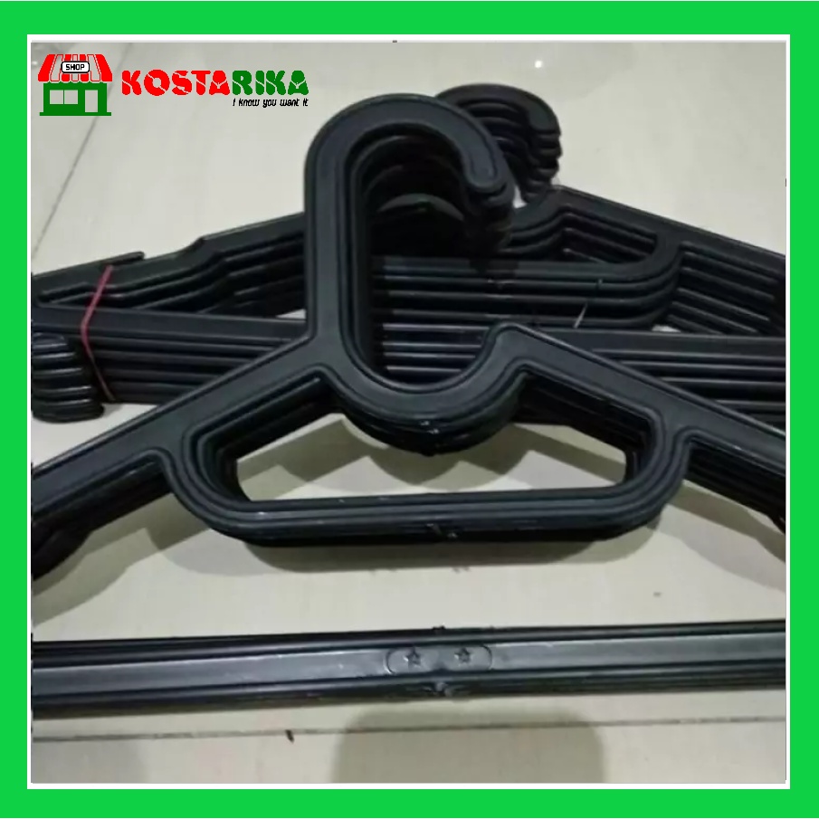 Gantungan Baju Hanger Plastik isi 12 Pcs