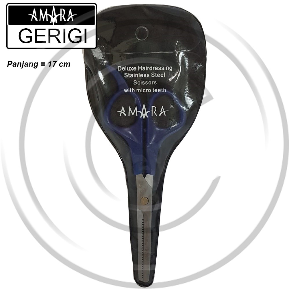 AMARA / AM-1 Sisi / Gunting (Scissor) Rambut Gerigi 1 Sisi