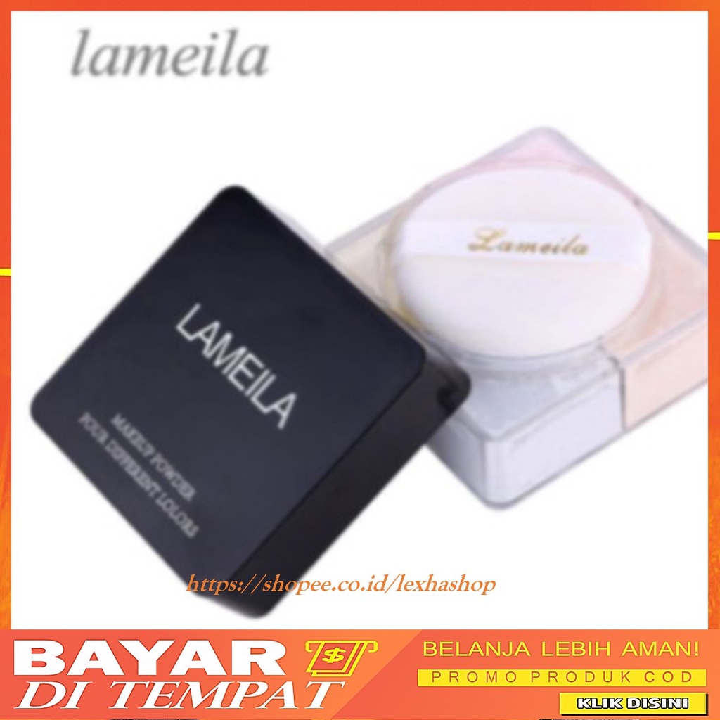 LAMEILA Bedak Tabur 4 Warna Pengontrol Minyak / Anti Air Tahan Lama DJ 5047