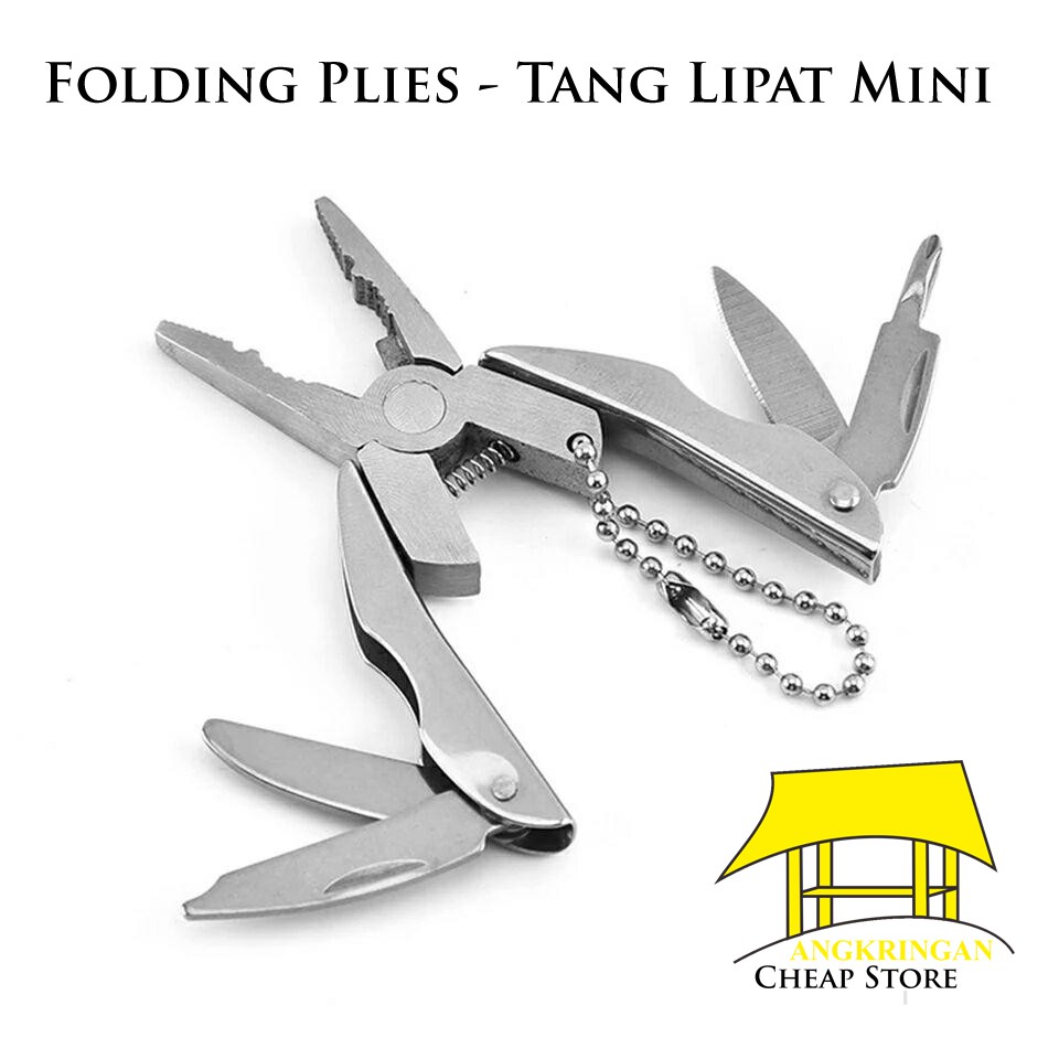 Tang Lipat Multifungsi Mini Gantungan Kunci