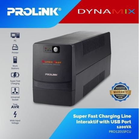 UPS Prolink PRO1201SFCU 1200VA with AVR &amp; USB Port GARANSI RESMI