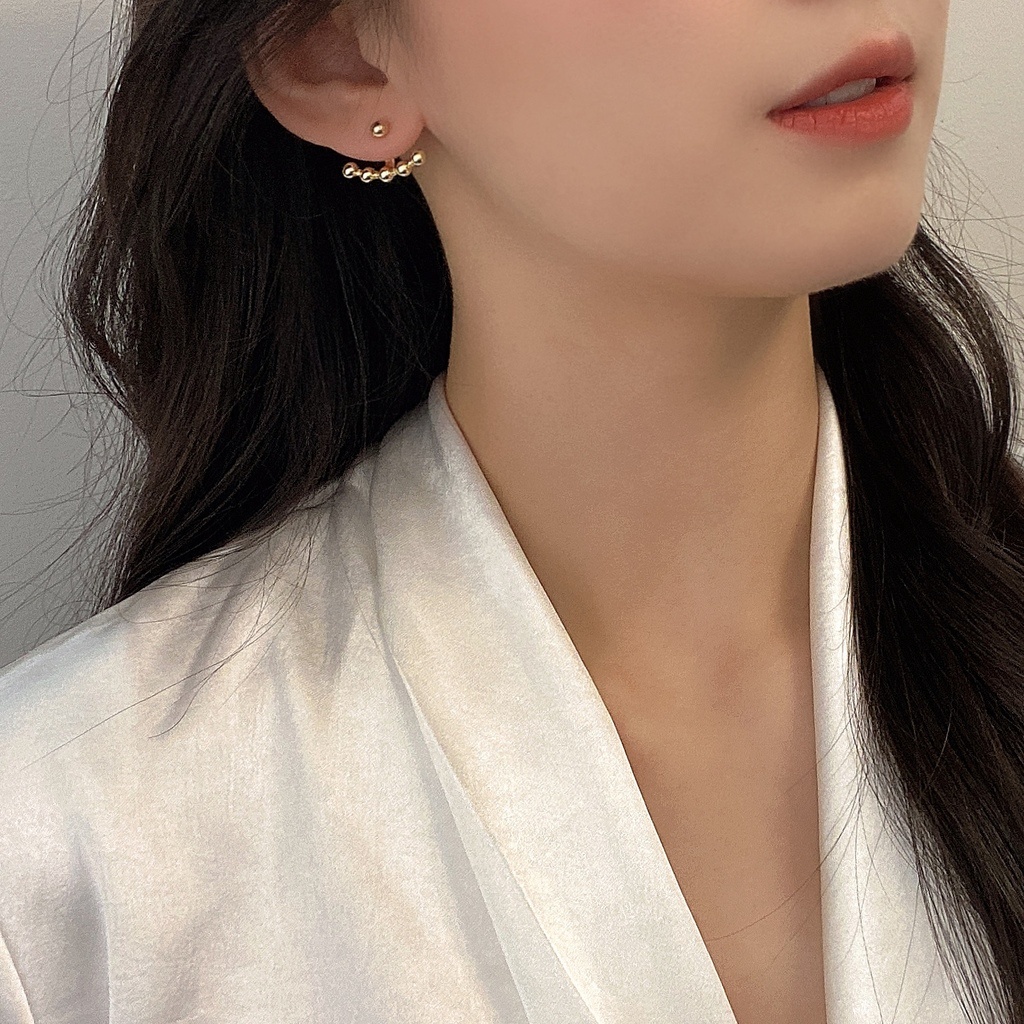 Anting Manik-Manik Warna Emas Untuk Aksesoris