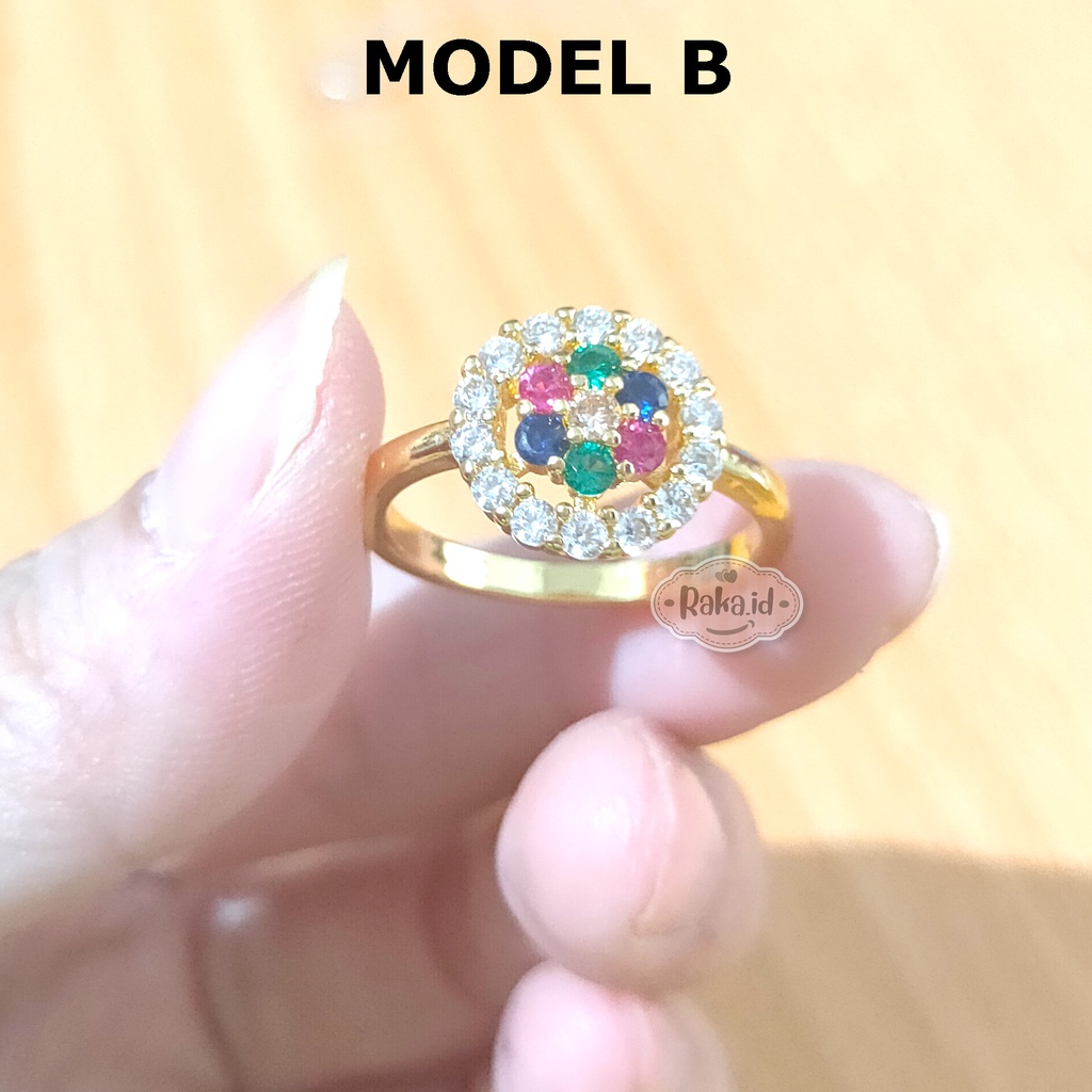 Cincin Wanita Cincin Dewasa Blink Blink Gold Aksesoris Perhiasan Wanita 1004