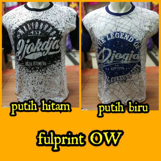  Kaos  oblong  jogja  murah full print OW Shopee Indonesia