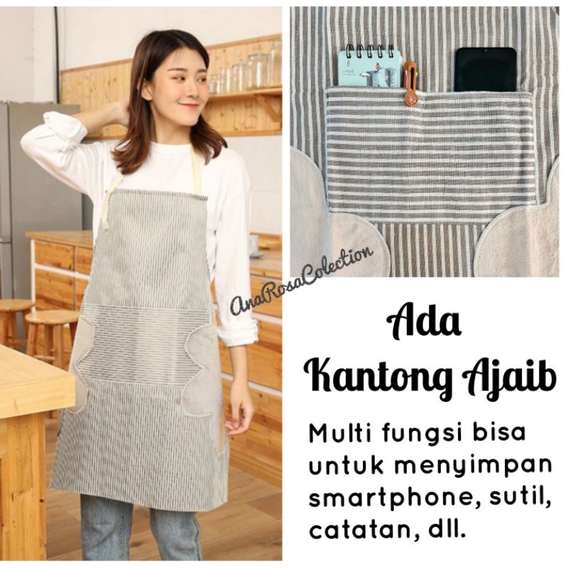 Celemek Dapur Anti Minyak Anti Air Waterproof