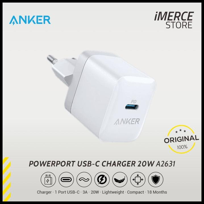 ANKER Powerport III Nano Type C PD 20W USB 3.0 Head Charger ORIGINAL