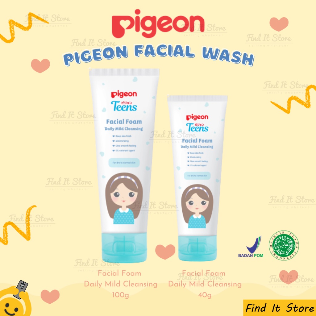 Pigeon Teens Treatment Series | Facial Foam | Moisturizer | Face Powder | BPOM