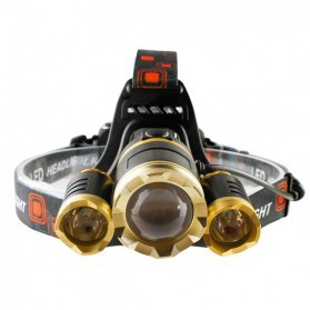 Senter Headlamp Cree XM-L 3T6 10000 Lumens - Golden