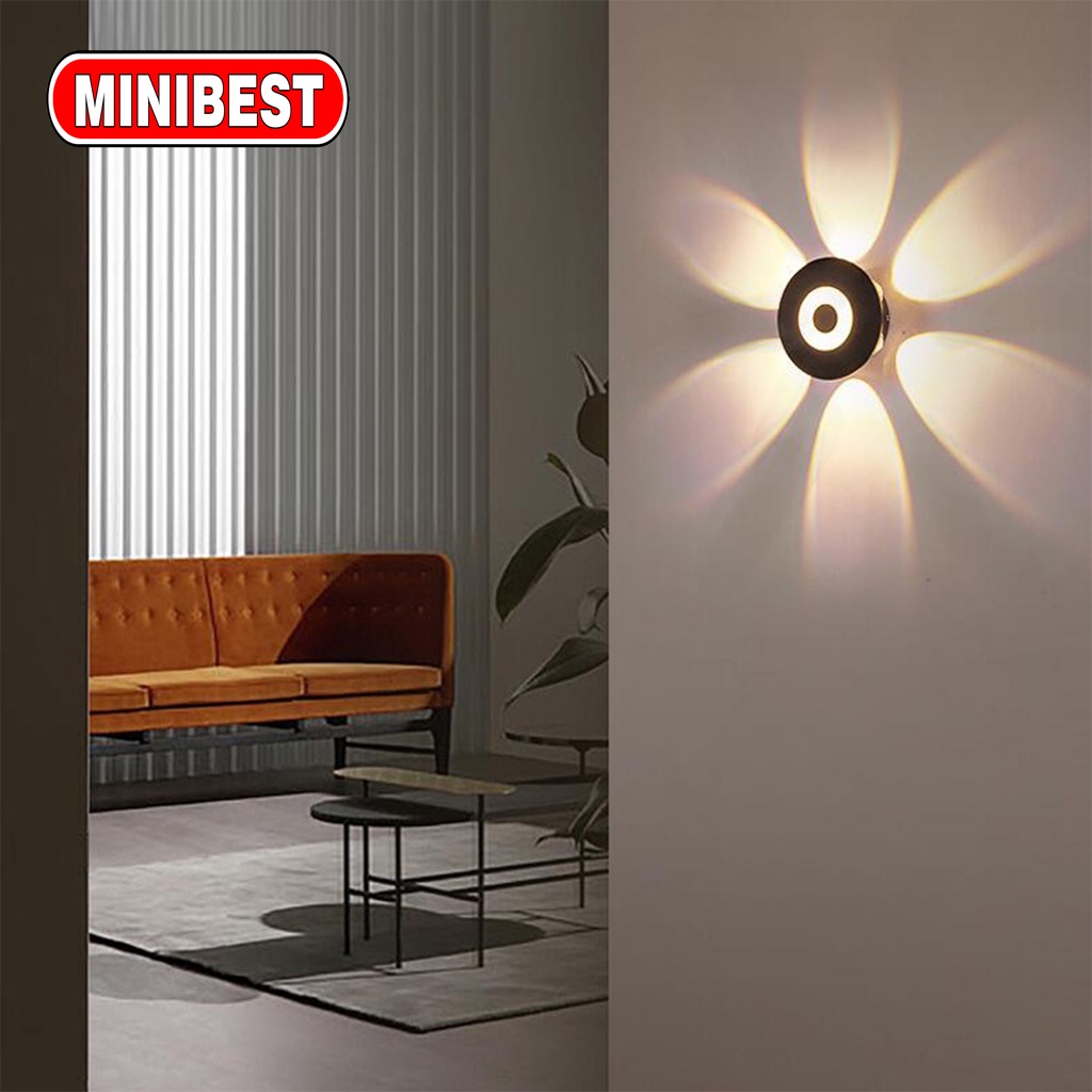 [MB] Lampu Dinding Outdoor Indoor 6 Sisi Cahaya Super Aesthetic