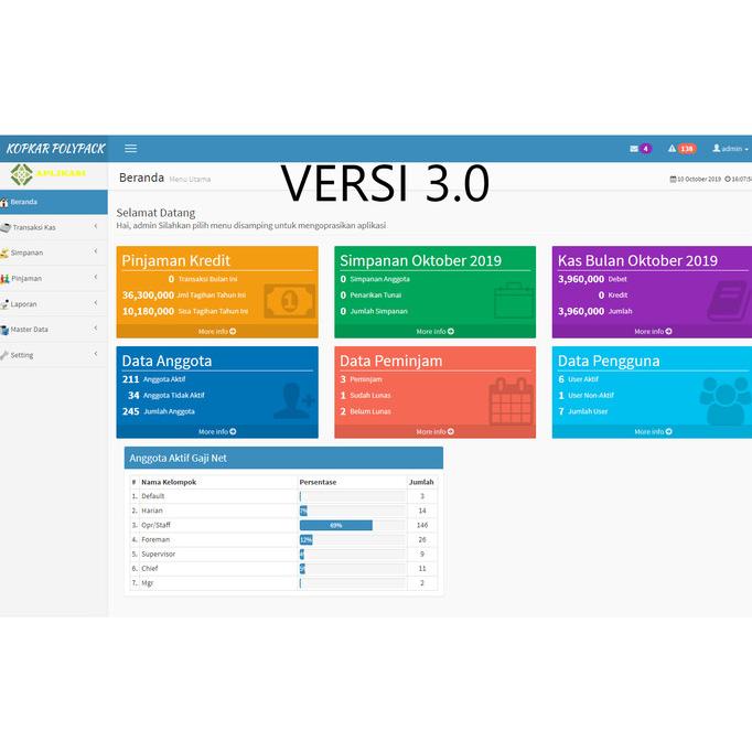 Aplikasi / Software Koperasi Simpan Pinjam 3.0