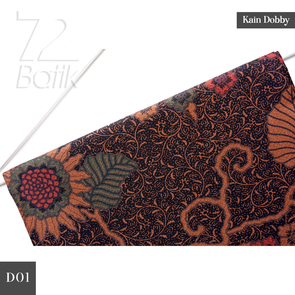 KAIN BATIK PREMIUM Dobby Motif Kembang Warna Hitam Nila Hijau Orange 728900 Cap 72 Jarik Jarit Samping Kebat Panjang Batik Dobby Modern Premium Bahan Seragam Batik Pernikahan Kantor Keluarga Murah Kamen Jadi Batik Bali Lembaran