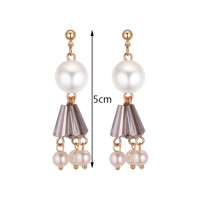 LRC Anting Tusuk Fashion Water Drop Shape Decorated