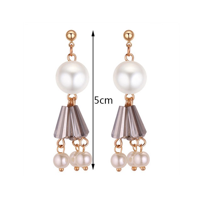 LRC Anting Tusuk Fashion Water Drop Shape Decorated