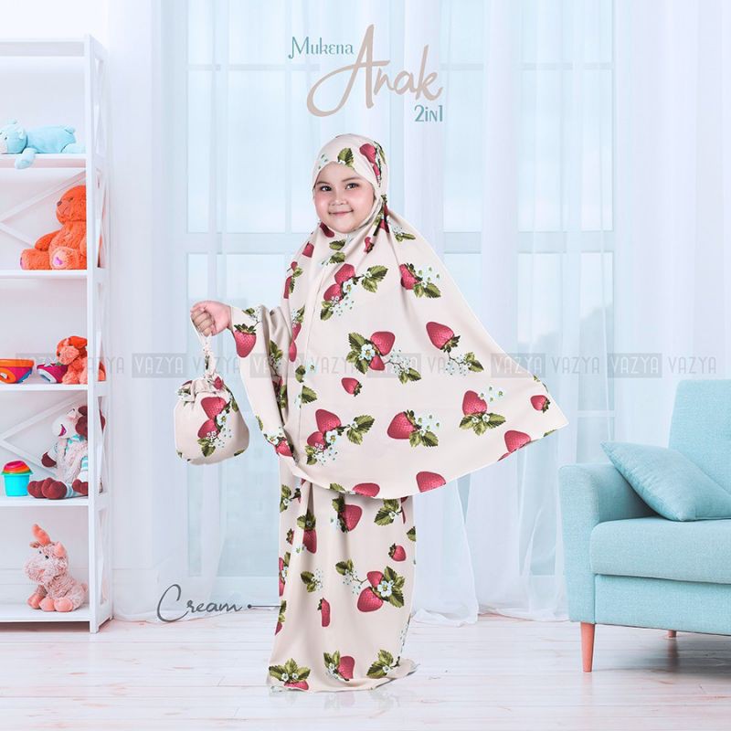 Mukena Strawberry 2in1 Anak