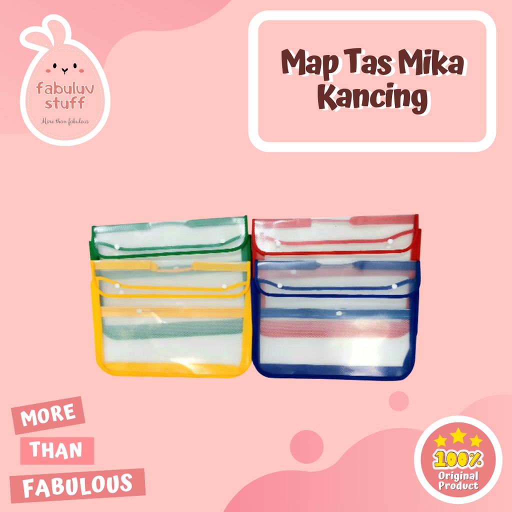 

ATK ~ Map Tas Kancing Mika Folio Transparan Tebal