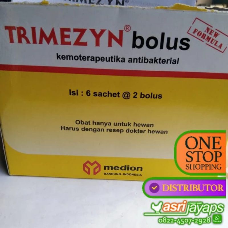 Trimezyn Bolus Medion Untuk Infeksi Sapi Kambing (2 BOLUS)