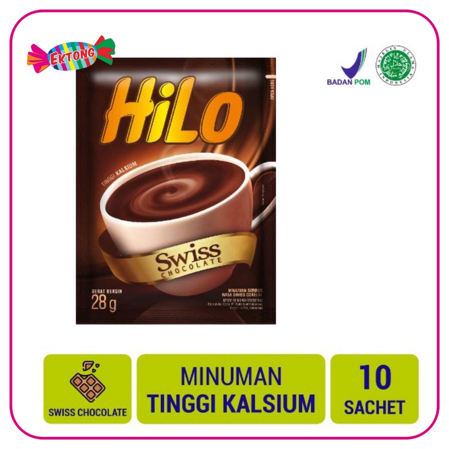 

HILO SWISS CHOCOLATE 28 GR ( 10 SACHETS )