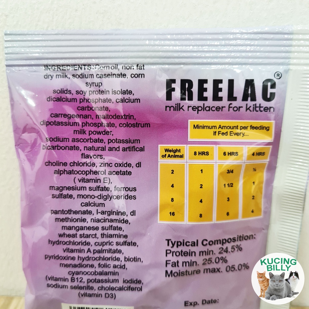 Freelac susu kucing bebas laktosa 35gr