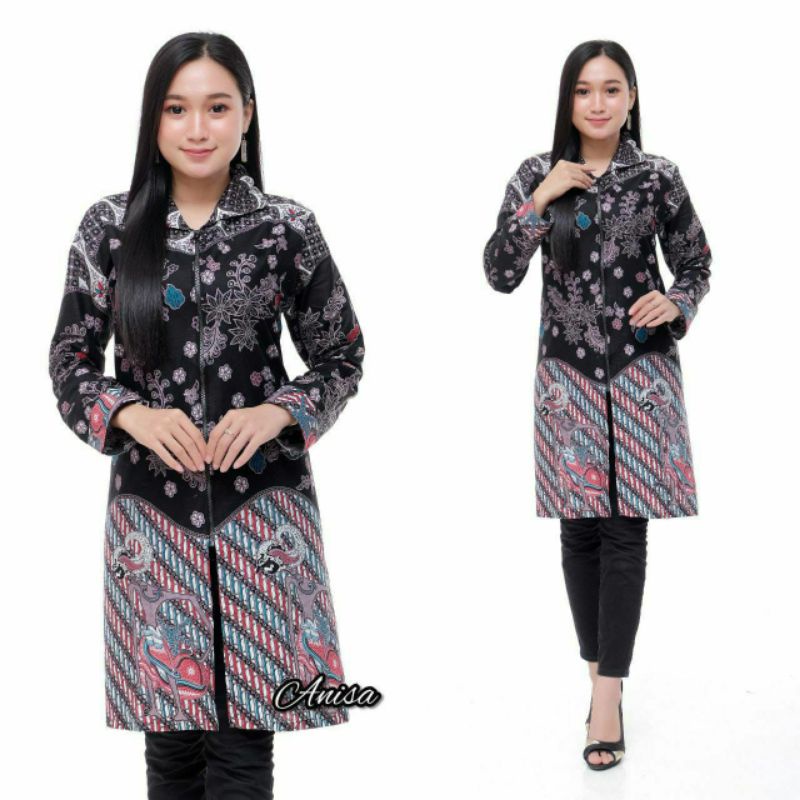 BISA COD M L XL XXL Jumbo //Batik Wanita BKstore Nahla // Baju batik wanita// TUNIK