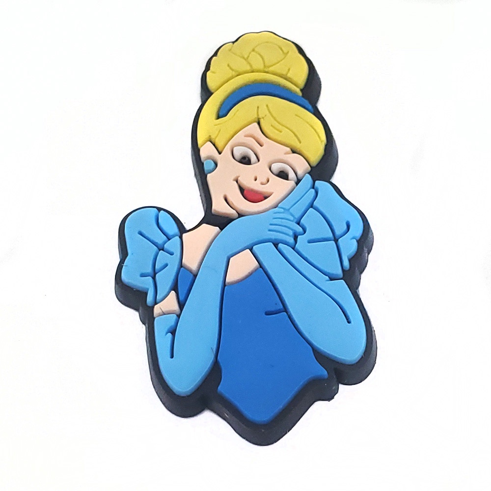 Disney tema Jibbitz kartun lucu Snow White / Elsa / Belle Putri shoe charms  Untuk Anak Perempuan Sandal decorate Crocs Lubang Sepatu accessories