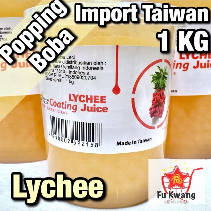 

[Khusus Gosend] Popping Boba Rasa Lychee Leci Import Taiwan 1 kg TERLENGKAP Kode 37