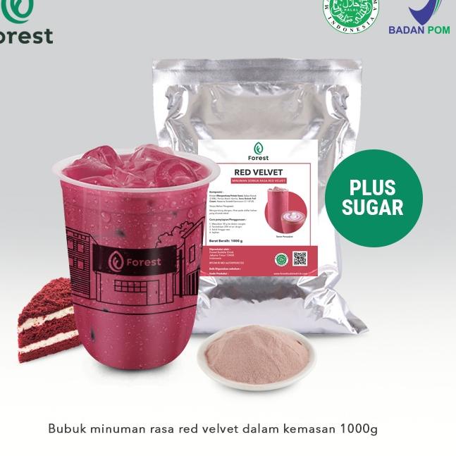 

R0A Bubuk Minuman RED VELVET Powder 1000g PLUS GULA - Forest Bubble Drink➷Σ (Murah)Bayar di tempat ➷