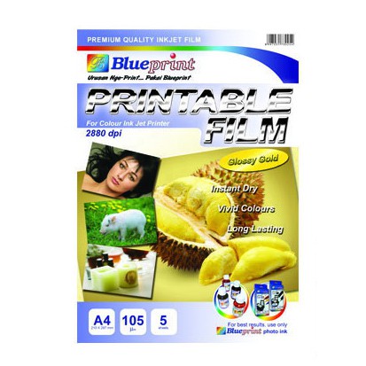 

Blueprint Glossy Gold Printable Film A4 BPPF-A4GG105